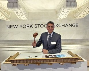 Mark Blinderman Rings Opening Bell on Wall Street